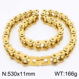 Steel color bicycle chain fashion necklace bicycle chain